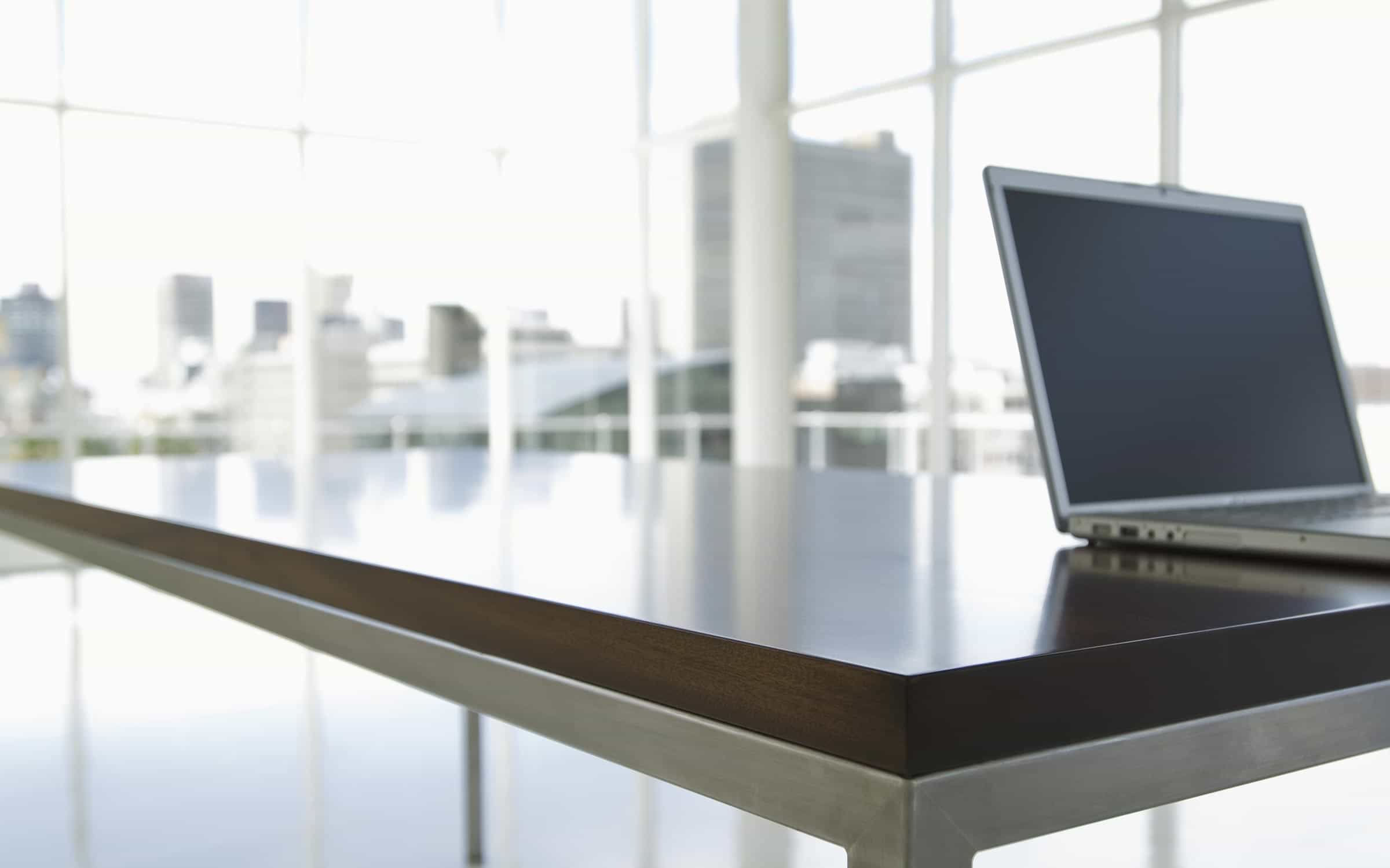 laptop on desk